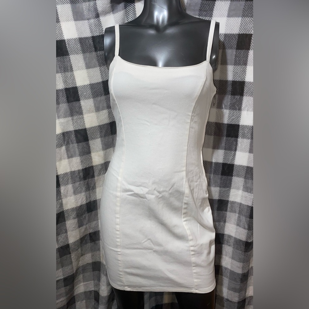 White jean dress